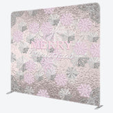Aperturee - Aperturee Pink Sliver Snowflake Christmas Pillow Case Backdrop